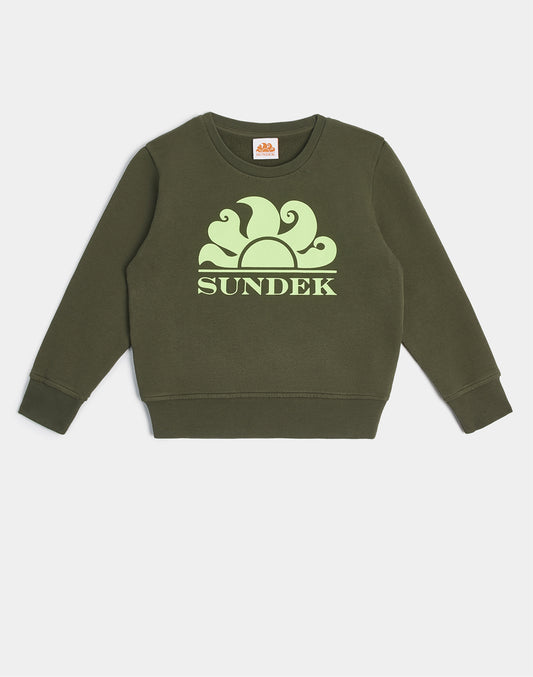 COTTON CREWNECK SWEATSHIRT WITH LOGO