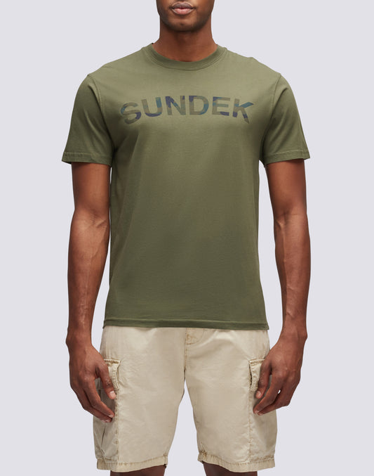 T-SHIRT CON STAMPA CAMOU
