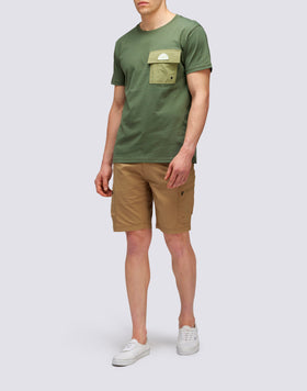 T-SHIRT CON TASCA IN NYLON