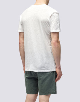 GARMENT DYED T-SHIRT WITH V-NECK