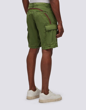 CARGO SHORTS IN GARMENT-DYED FABRIC WITH RAINBOW