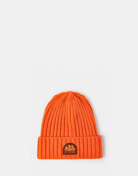 BONNET POUR ENFANT À CÔTES AVEC LOGO
