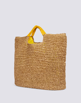 MAXI BAG IN WOVEN PAPER STRAW