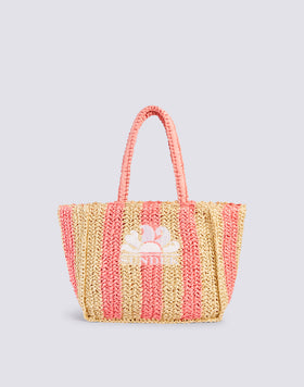 VITA - SAC EN PAILLE TISSÉE AVEC LOGO BRODÉ