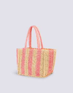 VITA - SAC EN PAILLE TISSÉE AVEC LOGO BRODÉ
