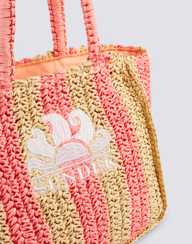 VITA - SAC EN PAILLE TISSÉE AVEC LOGO BRODÉ