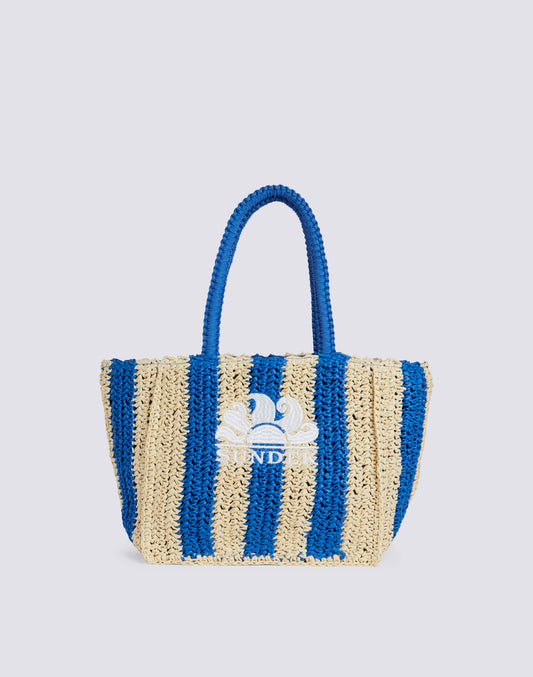 VITA - WOVEN STRAW BAG WITH EMBROIDERED LOGO