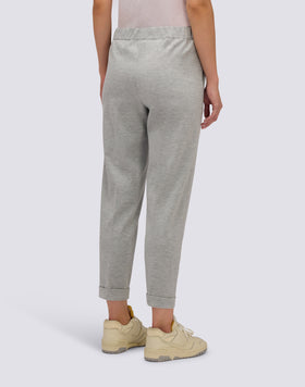 PANTALON AJUSTABLE EN POINT DE MILANO POUR FEMME