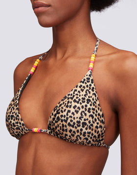 JENNIFER - TRIANGLE TOP WITH SWEET LEOPARD PRINT
