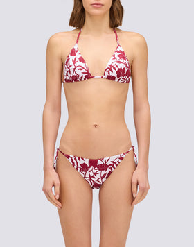 JENNIFER - BIKINI TOP A TRIANGOLO REGOLABILE STAMPA PATCHY FLOWERS