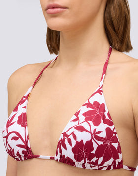 JENNIFER - BIKINI TOP A TRIANGOLO REGOLABILE STAMPA PATCHY FLOWERS