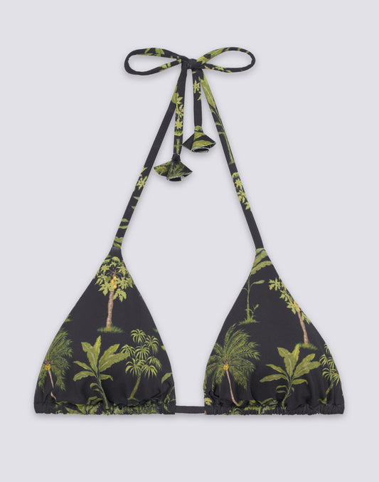 JENNIFER - HAUT DE MAILLOT DE BAIN TRIANGLE MOTIF BOTANIQUE
