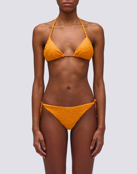 JENNIFER - TERRYCLOTH TRIANGLE TOP WITH ADJUSTABLE TIES