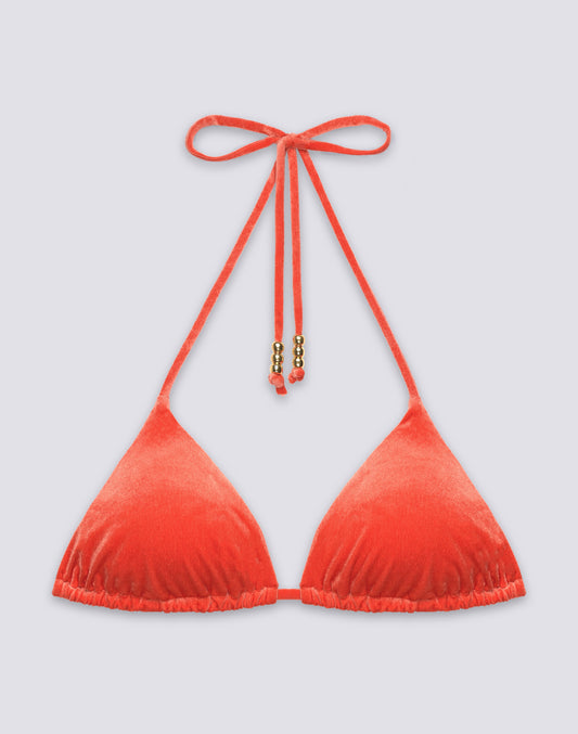 JENNIFER - HAUT DE BIKINI TRIANGLE RÉGLABLE EN VELOURS