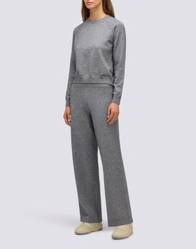 PANTALONES DE MUJER DE PUNTO CON LOGOTIPO BORDADO