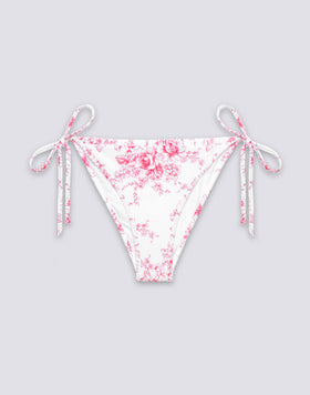 ANITA -  SLIP DE BIKINI AVEC CÔTÉS RÉGLABLES IMPRIMÉ ROSE DE JOIE