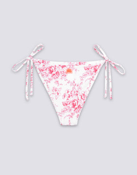 ANITA -  SLIP DE BIKINI AVEC CÔTÉS RÉGLABLES IMPRIMÉ ROSE DE JOIE