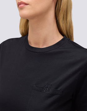 WOMEN'S LONG COTTON JERSEY DRESS WITH SIDE SLITS