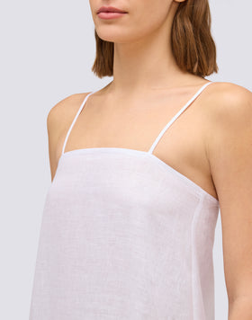 ABITO LUNGO DONNA IN LINO CON SPACCHETTI LATERALI