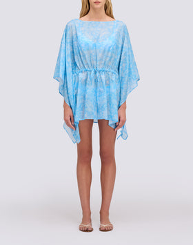 ROBE FEMME À MANCHES PAPILLON MOTIF HIBI PAISLEY