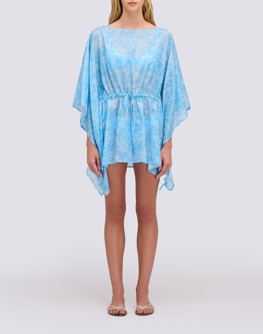 ROBE FEMME À MANCHES PAPILLON MOTIF HIBI PAISLEY