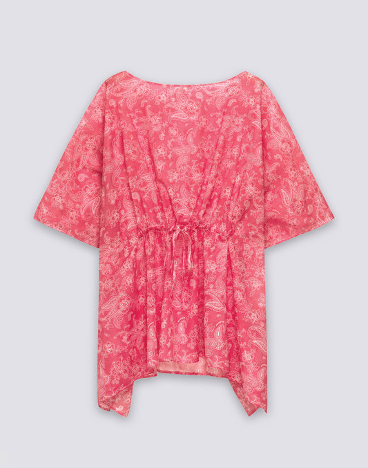 ROBE FEMME À MANCHES PAPILLON MOTIF HIBI PAISLEY