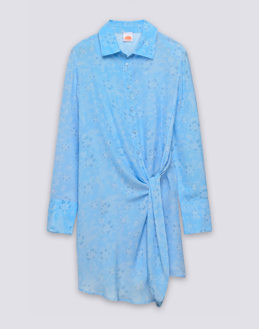 ROBE CHEMISE POUR FEMME EN VISCOSE MOTIF HIBI PAISLEY