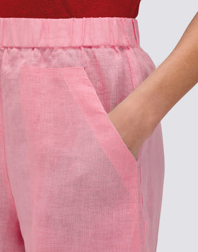 SHORT FEMME EN LIN AVEC POCHES FATIGUE