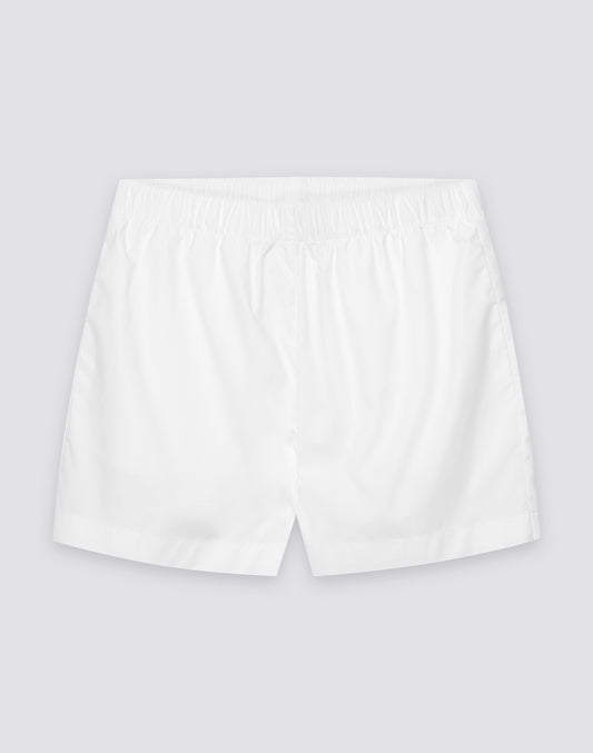 SHORTS POUR FEMME À TAILLE ÉLASTIQUE EN POPELINE DE COTON