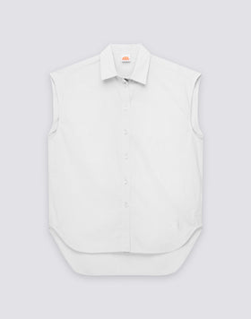 CHEMISE SANS MANCHES POUR FEMME EN POPELINE DE COTON