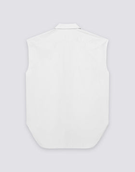 CHEMISE SANS MANCHES POUR FEMME EN POPELINE DE COTON