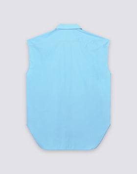 CHEMISE SANS MANCHES POUR FEMME EN POPELINE DE COTON