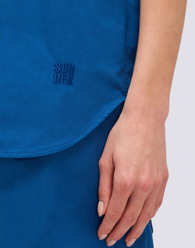 CHEMISE SANS MANCHES POUR FEMME EN POPELINE DE COTON