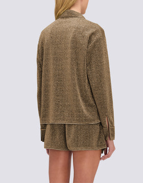 CHEMISE À MANCHES LONGUES POUR FEMME EN LUREX