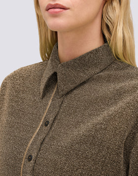 CHEMISE À MANCHES LONGUES POUR FEMME EN LUREX