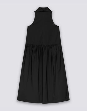 ROBE LONGUE POUR FEMME DE STYLE CHEMISIER EN POPELINE DE COTON SANS MANCHES