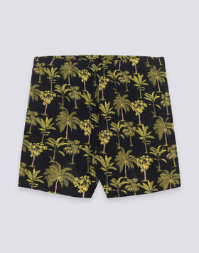 SHORT FEMME À TAILLE ÉLASTIQUE MOTIF BOTANIC