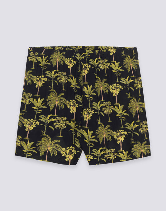 SHORT FEMME À TAILLE ÉLASTIQUE MOTIF BOTANIC