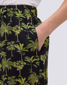 SHORT FEMME À TAILLE ÉLASTIQUE MOTIF BOTANIC