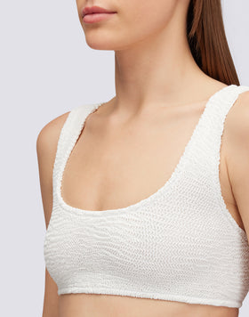 TOP BRA IN TESSUTO GOFFRATO