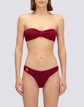 SLIP CULOTTE EN TISSU GAUFRÉ