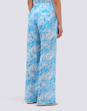 LONG COTTON VOILE SKIRT WITH FLEUR DE JOIE PRINT