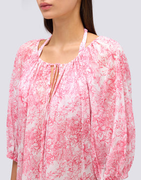 FLEUR DE JOIE PRINT SHORT DRESS