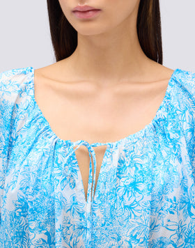 VESTIDO CORTO ESTAMPADO FLEUR DE JOIE