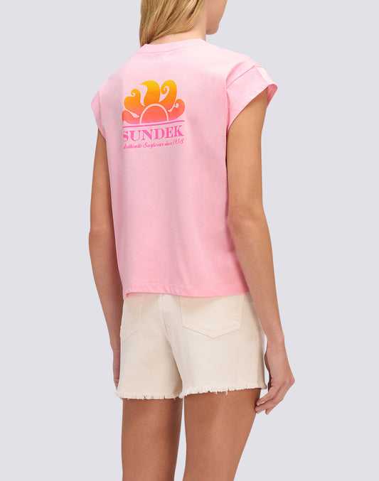 T-SHIRT FEMME AVEC IMPRIMÉ DÉGRADÉ