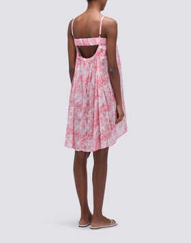 ABITO CORTO IN COTONE VOILE STAMPA FLEUR DE JOIE