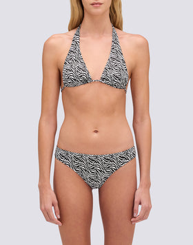HILA - AMERICAN TRIANGLE BIKINI TOP WITH ZEBRA PRINT