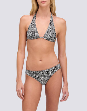 HILA - AMERICAN TRIANGLE BIKINI TOP WITH ZEBRA PRINT