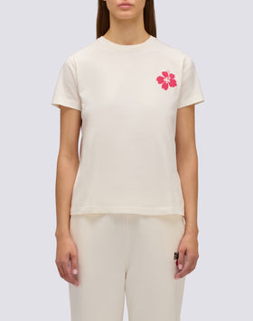 CAMISETA DE MUJER REGULAR FIT CON FLOR