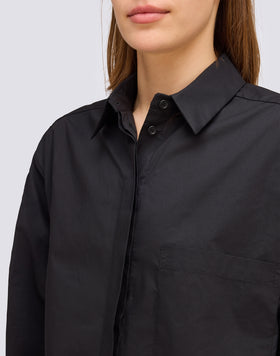 CAMICIA IN POPELINE A MANICHE LUNGHE